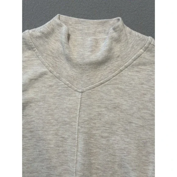Athleta Women's Sweatshirt XS Gray Tencel Blend Mock Neck‎ Long Sleeve Pullover - Picture 2 of 16